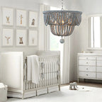 Bohemian Blue 4-Light Adjustable Hanging Chandelier