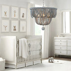 Bohemian Blue 4-Light Adjustable Hanging Chandelier
