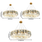 Elegant Modern Oval Clear Crystal Chandelier