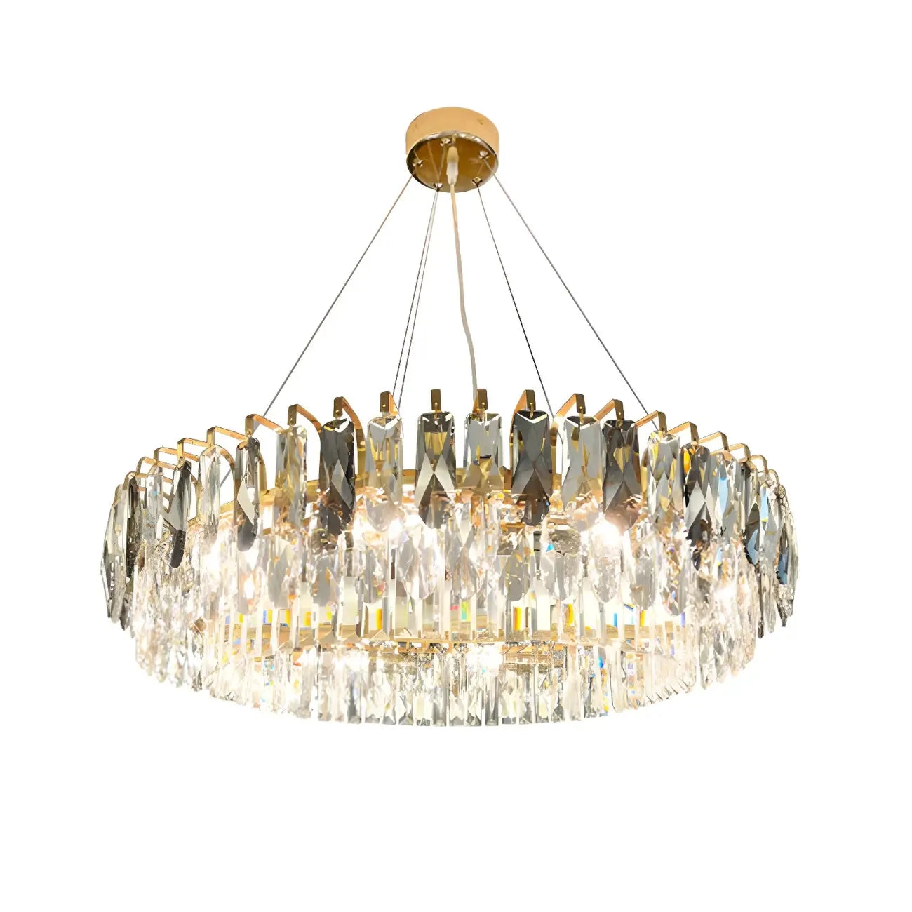 Elegant Modern Oval Clear Crystal Chandelier