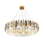Elegant Modern Oval Clear Crystal Chandelier