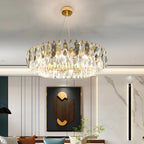 Elegant Modern Oval Clear Crystal Chandelier