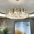 Elegant Modern Oval Clear Crystal Chandelier