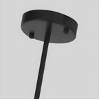 5-Light Modern Black/Gold Metal Cylinder Island Ceiling Light