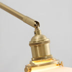 Classic Gold Metal Swing Arm Ceramics Shade Wall Light