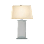 Elegant Rectangular Crystal Fabric Shade LED Table Lamp