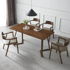Mid Century Solid Wood Dining Chair Set of 2
