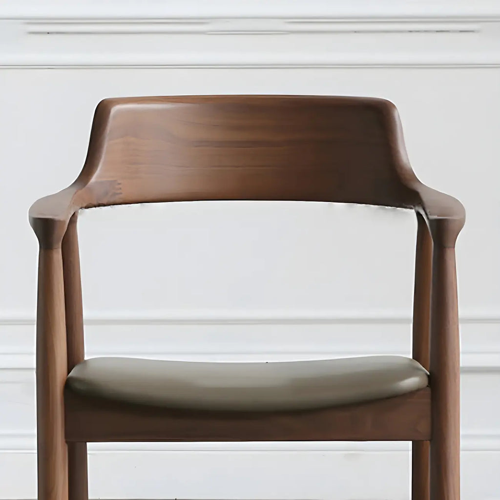Mid Century Solid Wood Dining Chair Set of 2
