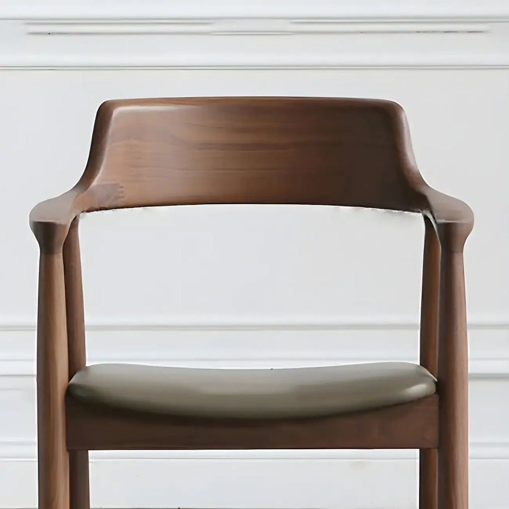 Mid Century Solid Wood Dining Chair Set of 2