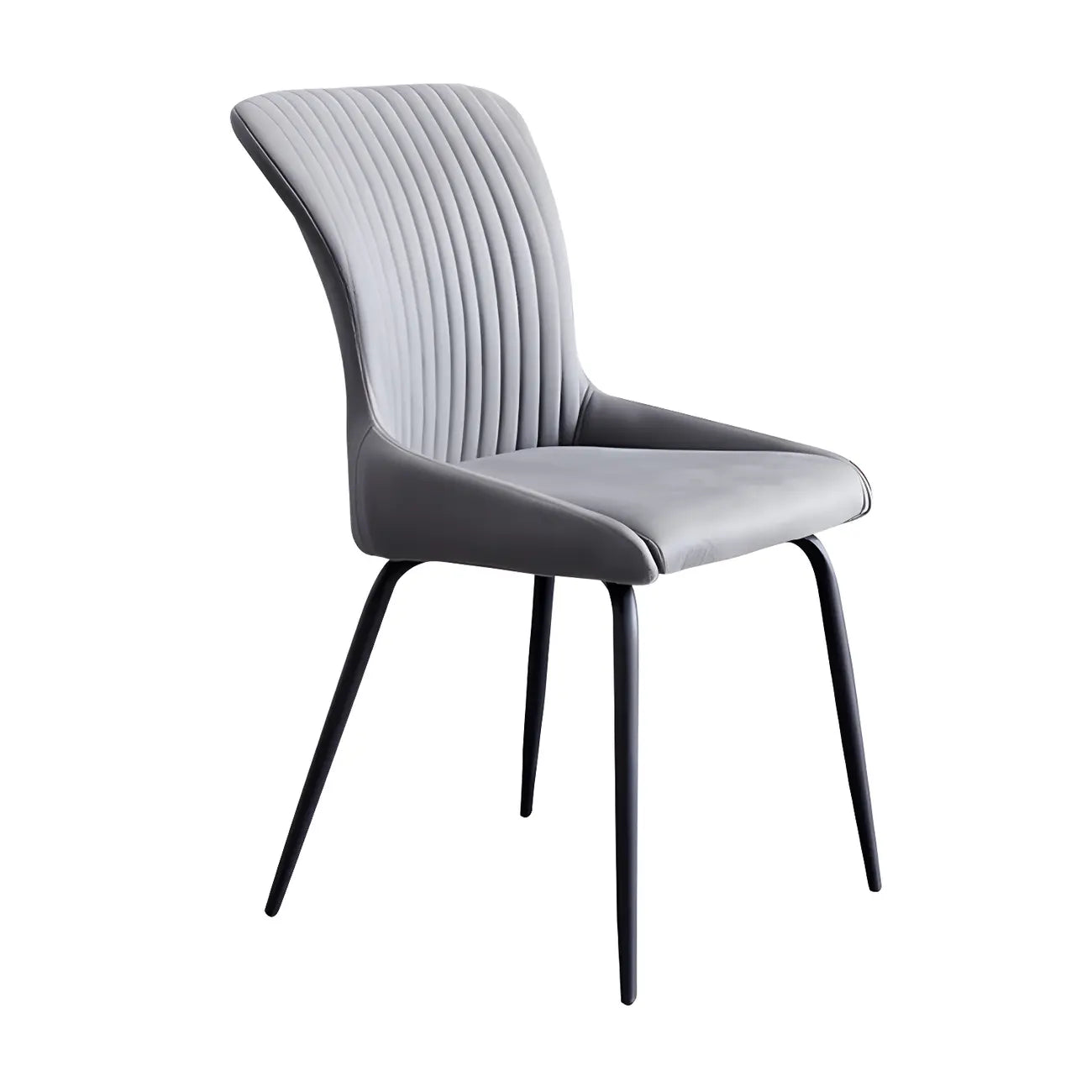 Industrial Dark Gray Armless Kitchen Dining Chairs