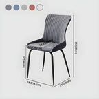 Industrial Dark Gray Armless Kitchen Dining Chairs