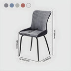 Industrial Dark Gray Armless Kitchen Dining Chairs