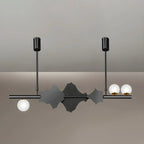 3/4-Light Modern Gold Metal Abstract Island Light