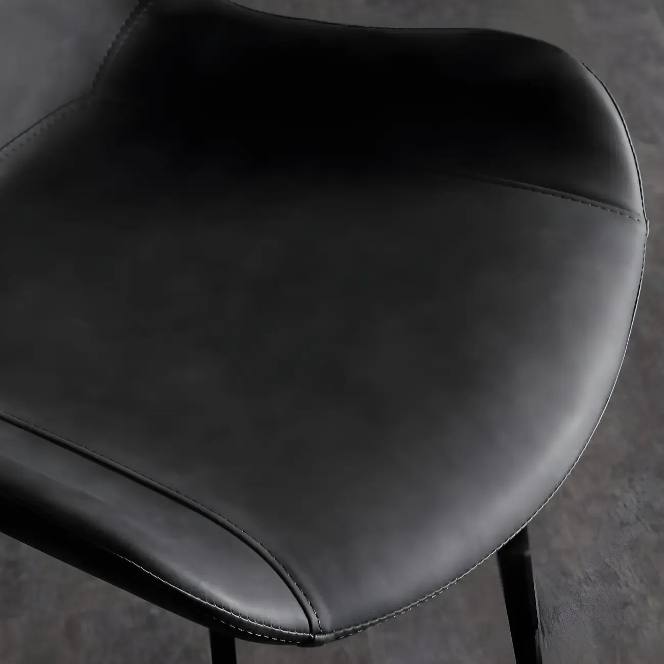 Industrial Modern Dining Chairs Set of 2 with Leather Upholstery