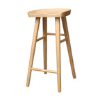 Counter Height Backless Wooden Industrial Bar Stools
