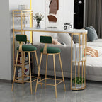 Glam Gold Faux Marble Iron Wine Holder Bar Tables
