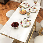Glam Stone Gold Metal Bar Height Table
