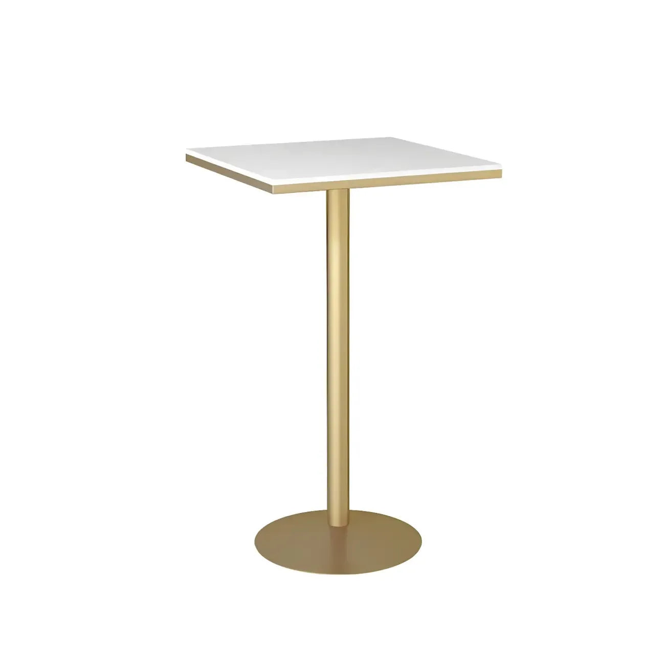 Elegant Nordic Marble Bar Table with Gold Metal Base