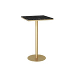 Elegant Nordic Marble Bar Table with Gold Metal Base