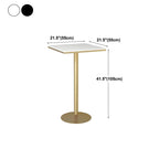Elegant Nordic Marble Bar Table with Gold Metal Base