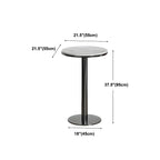 Stylish Round Bar Table with Black Metal Base for Indoor Use