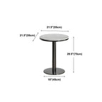 Stylish Round Bar Table with Black Metal Base for Indoor Use