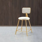 Round Velvet Upholstered Counter Bar Stools
