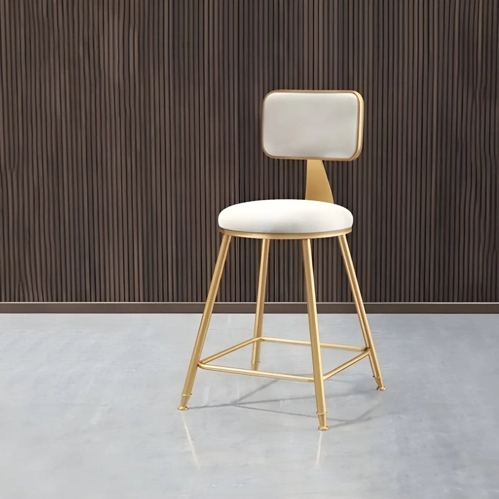 Round Velvet Upholstered Counter Bar Stools