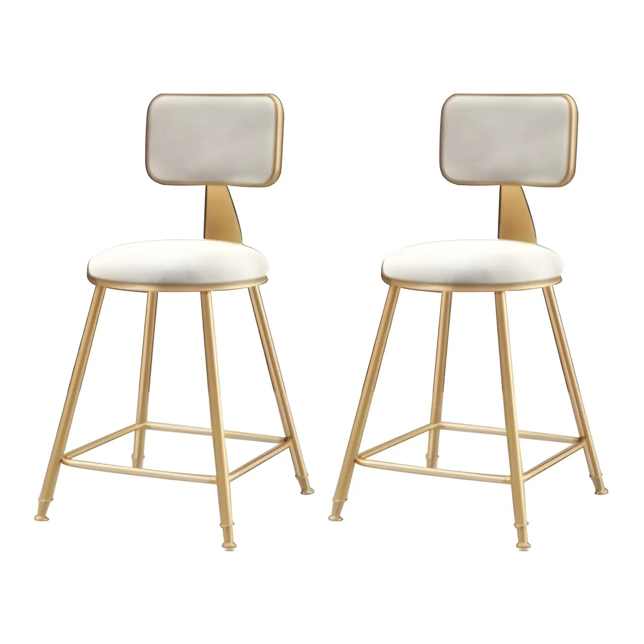 Round Velvet Upholstered Counter Bar Stools
