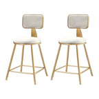 Round Velvet Upholstered Counter Bar Stools