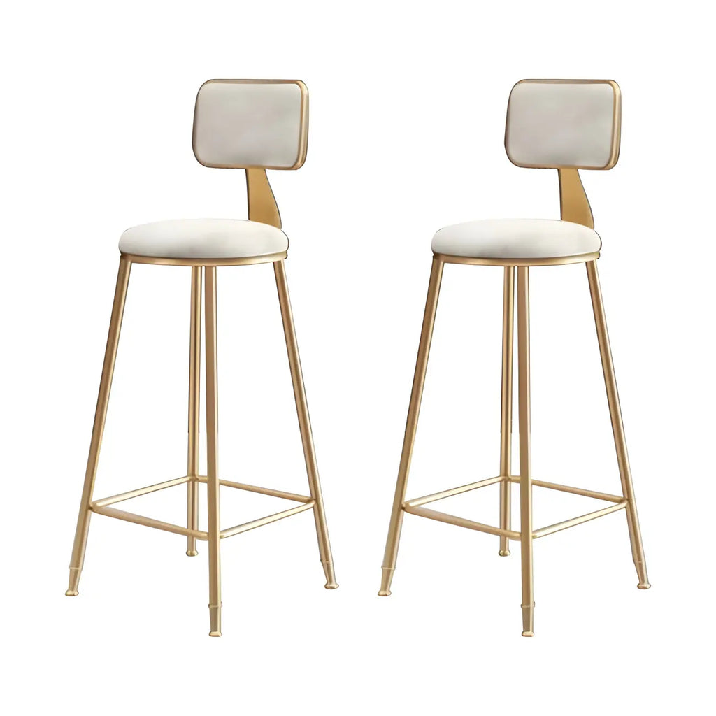 Round Velvet Upholstered Counter Bar Stools