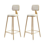Round Velvet Upholstered Counter Bar Stools