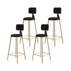 Round Velvet Upholstered Counter Bar Stools