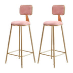 Round Velvet Upholstered Counter Bar Stools