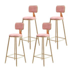 Round Velvet Upholstered Counter Bar Stools