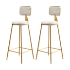 Round Velvet Upholstered Counter Bar Stools