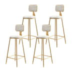 Round Velvet Upholstered Counter Bar Stools