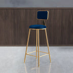 Round Velvet Upholstered Counter Bar Stools
