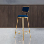 Round Velvet Upholstered Counter Bar Stools