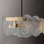 Adjustable Gold Glass Linear Pendant Light for Kitchens
