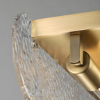 Adjustable Gold Glass Linear Pendant Light for Kitchens