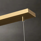 Adjustable Gold Glass Linear Pendant Light for Kitchens