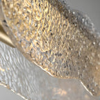 Adjustable Gold Glass Linear Pendant Light for Kitchens