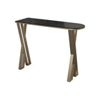 Glam White Stone Gold Iron Free Form Bar Tables for Kitchen
