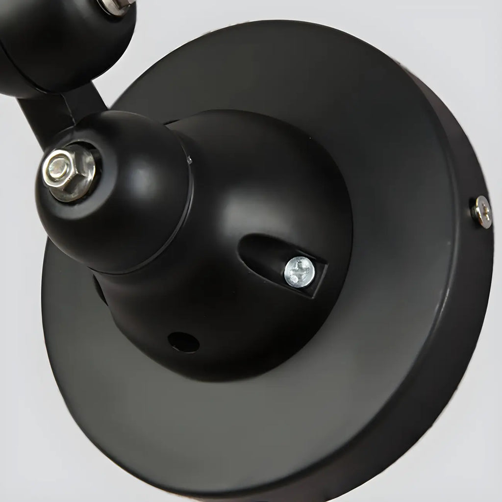 Industrial Metal Dome Adjustable Swing Arm Wall Light