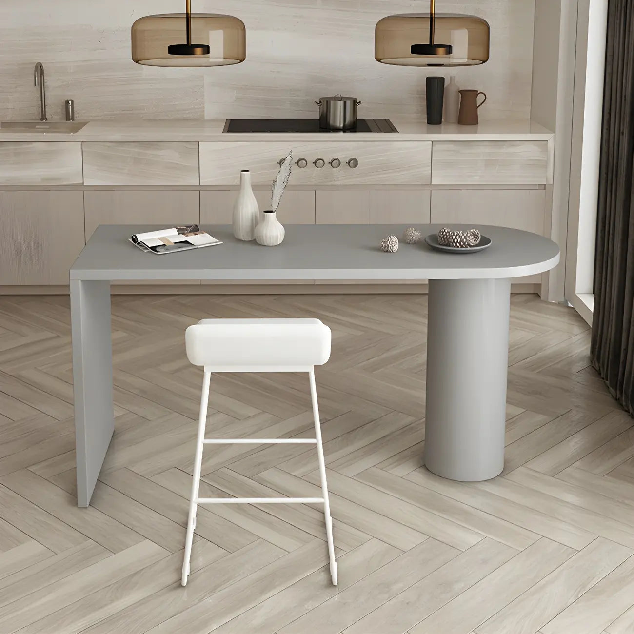 Modern Wooden Bar Table for Kitchen and Dining Room Use