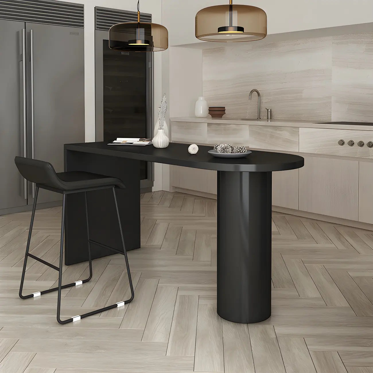Modern Wooden Bar Table for Kitchen and Dining Room Use