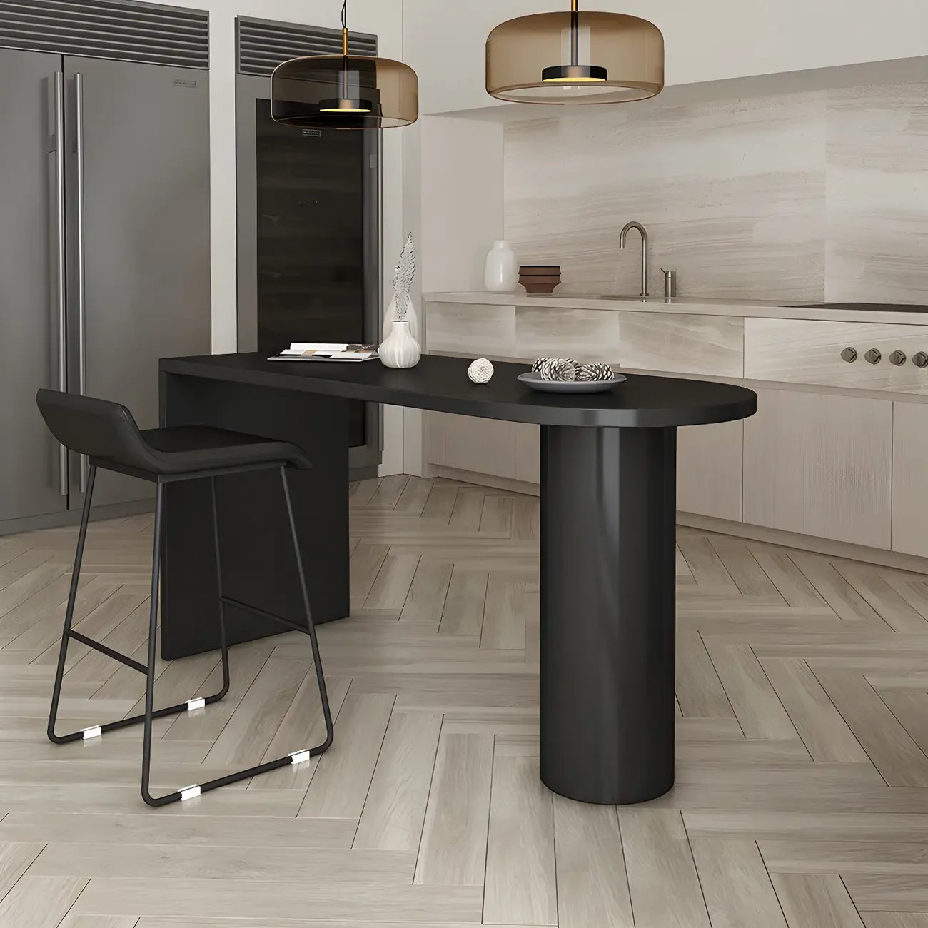 Modern Wooden Bar Table for Kitchen and Dining Room Use