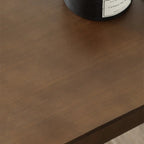 Convertible C-Shaped Walnut Wood Side Table with Storage