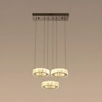 Elegant Crystal LED Kitchen Pendant Light with Remote